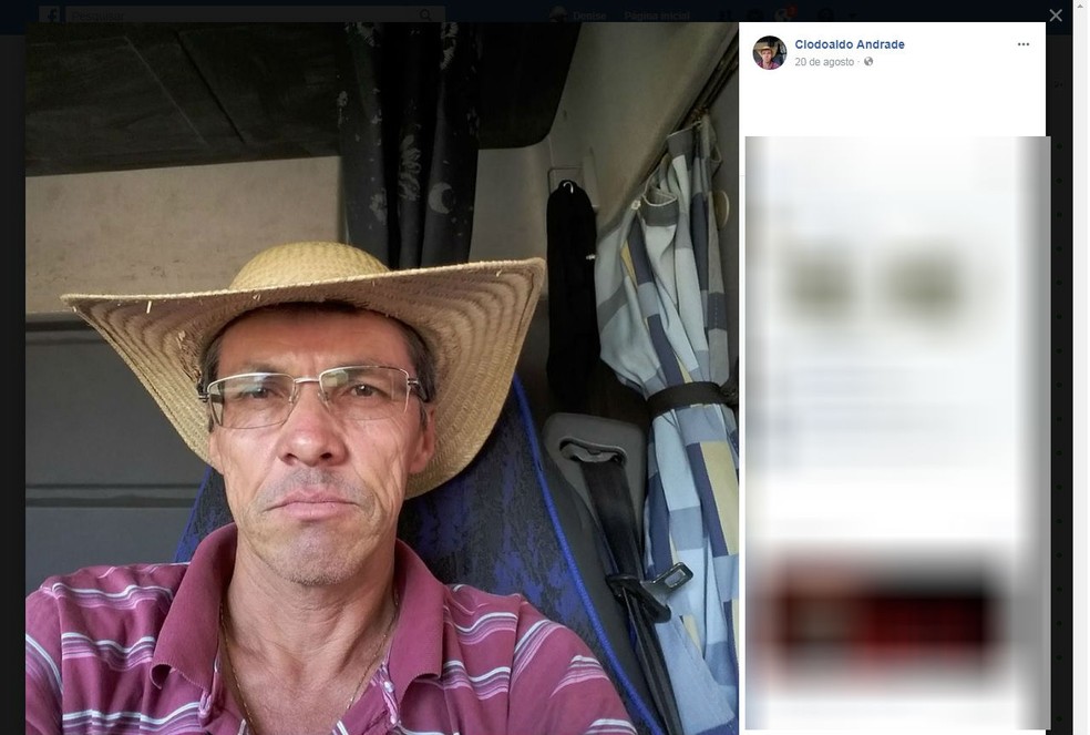  Clodoaldo Souza de Andrade morreu atropelado em Tangará da Serra (Foto: Facebook/Reprodução)