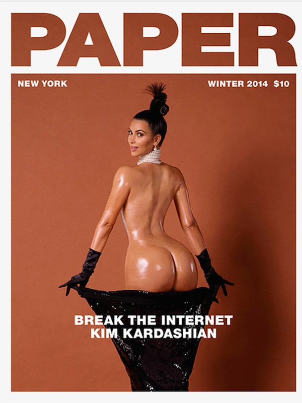 A celebridade Kim Kardashian na capa da revista Paper (Foto: Reprodução)