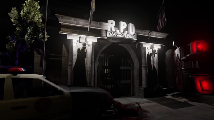 Cen?rio perfeitamente reproduzido de Resident Evil 2 ? todo modelado em 3D (Foto: Reprodu??o/YouTube)