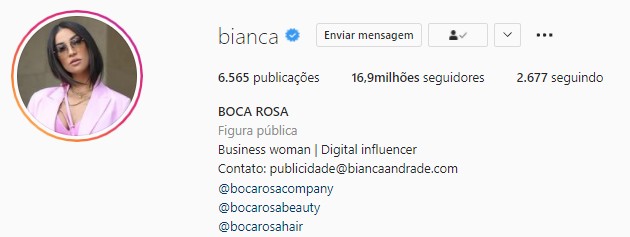 Bianca Andrade tem 16,9 milhões de seguidores (Foto: Reprodução/Instagram)