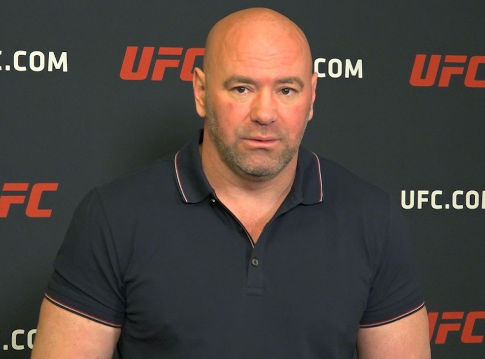 Dana White não gostou da performance de Maurício Shogun no UFC 255 — Foto: Evelyn Rodrigues