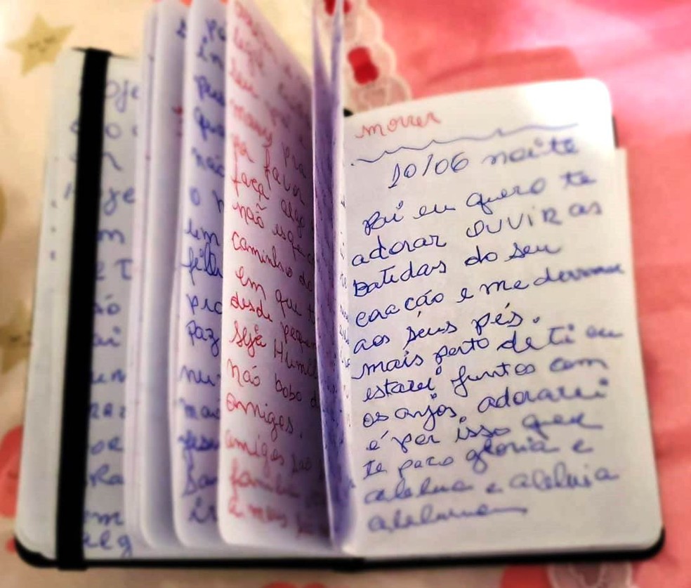 Diário foi escrito durante internação de Maria Célia na UPA do Éden — Foto: Arquivo Pessoal