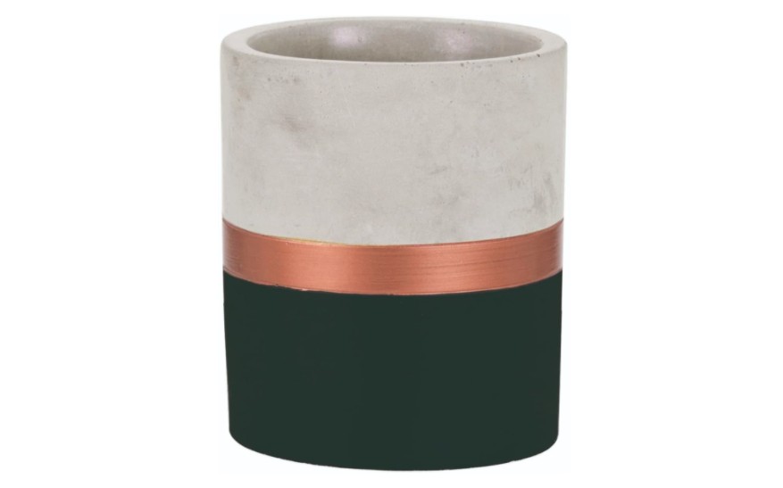 Vaso em cimento e cobre (Foto: Reprodução/Amazon)