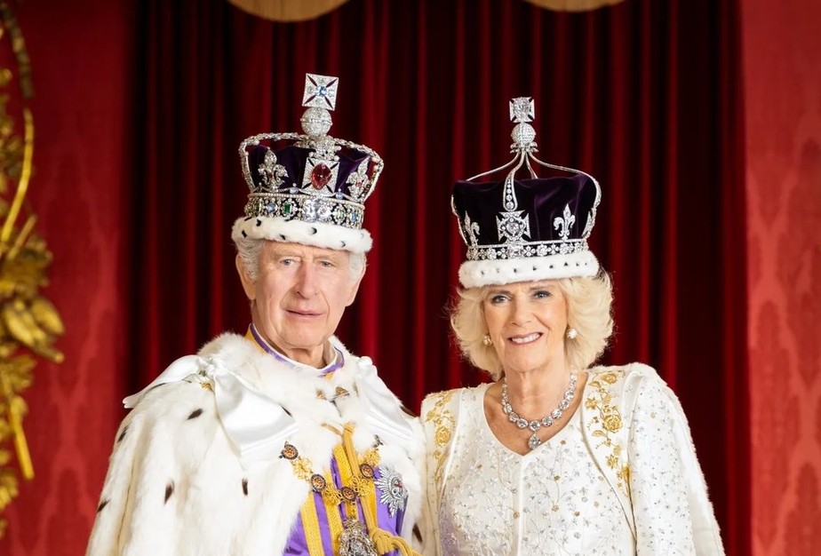O rei Charles III e a rainha Camilla