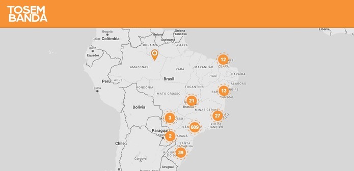 Plataforma tem mais usuários nas regiões sudeste e centro-oeste (Foto: Divulgação/ToSemBanda)