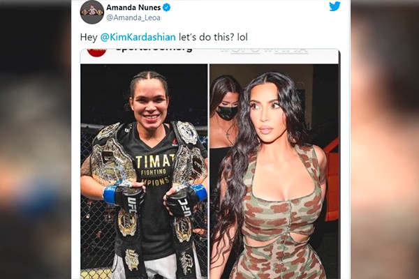 Amanda Nunes desafia Kim Kardashian para luta (Foto: reprodução )