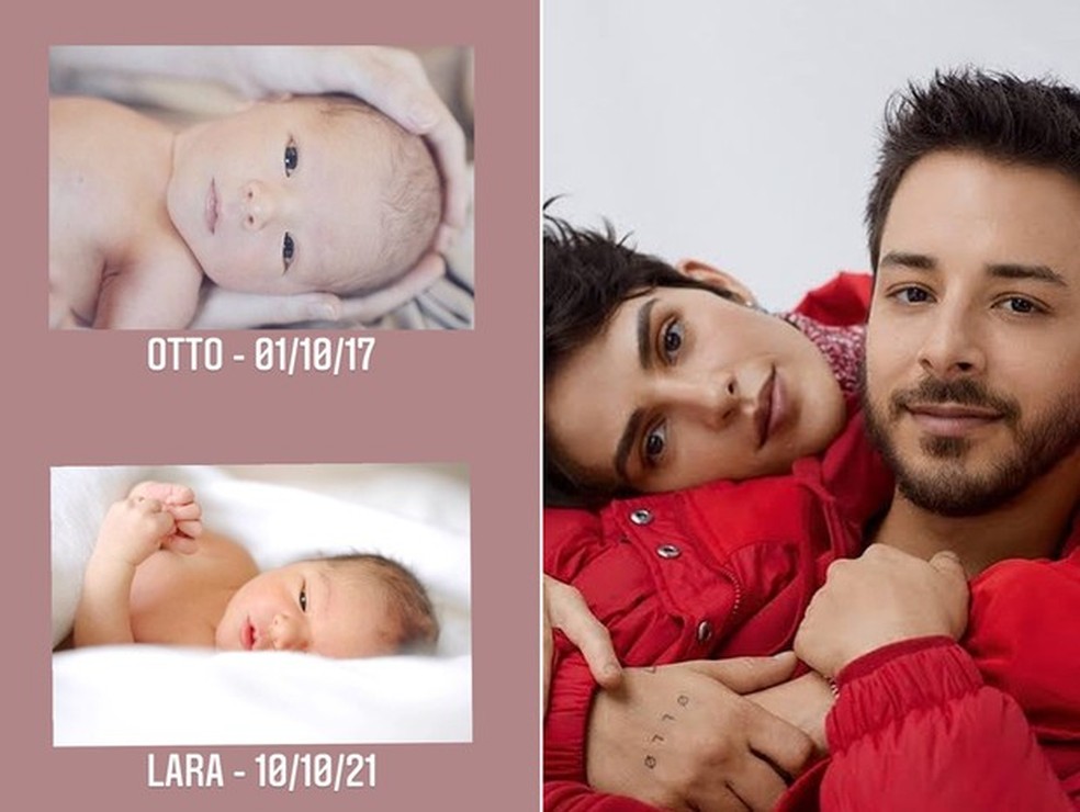 Otto e Lara, filhos de Mônica Benini e Junior Lima — Foto: (Foto: Reprodução/Instagram)