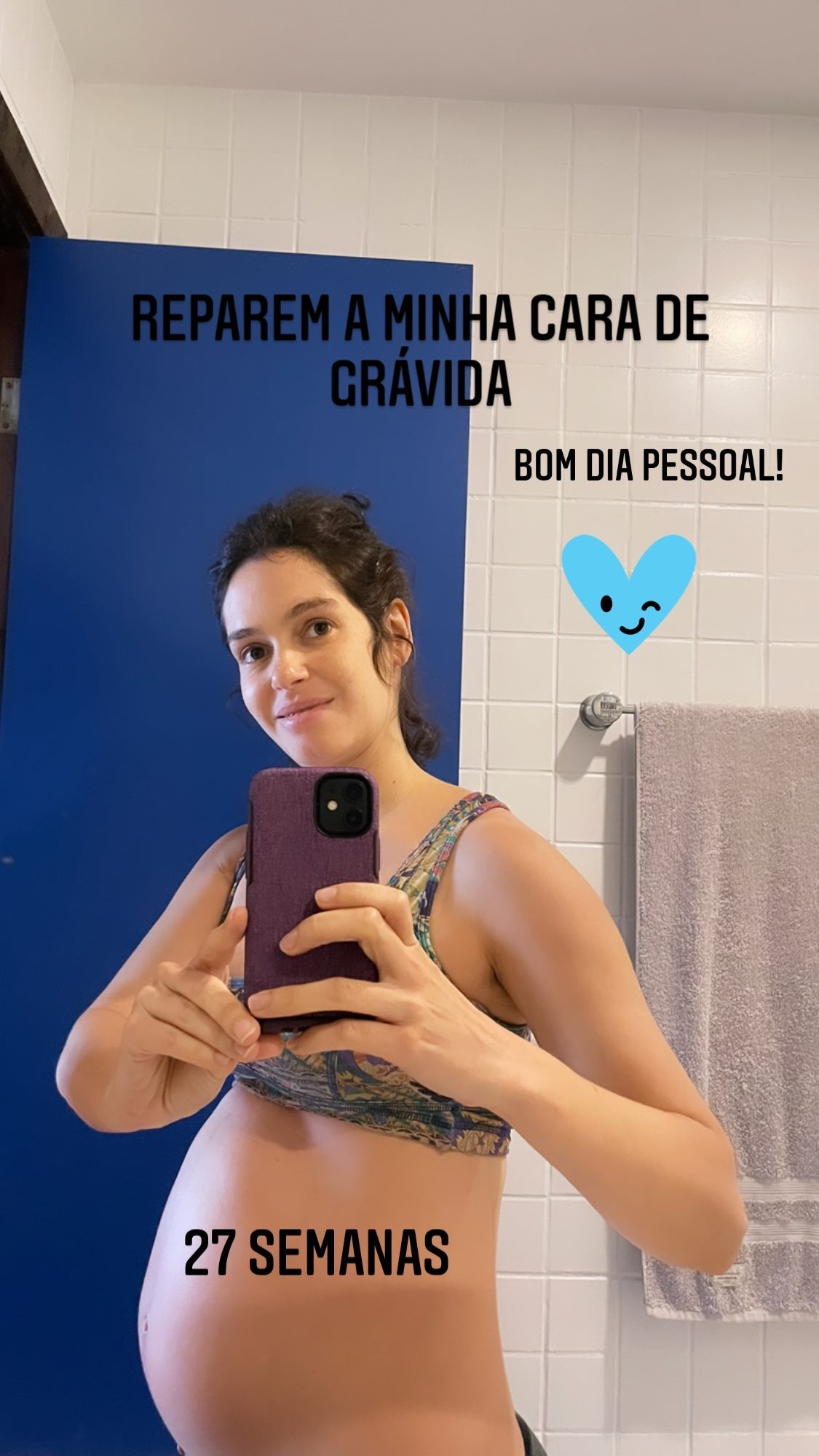 Maria Flor mostra barriga de grávida (Foto: Reprodução/Instagram)