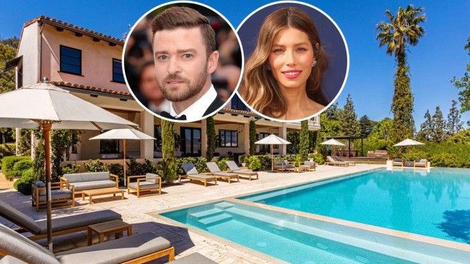 Justin Timberlake e Jessica Biel tentam vender mansão por R$ 193 milhões (Foto: Divulgação e Getty Images)