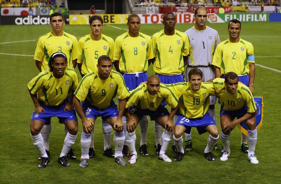 Seleção brasileira foi campeã do mundo em 2002 — Foto: Getty