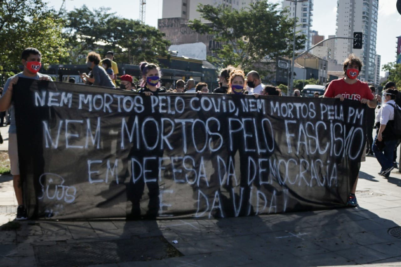 Ato pela Democracia no Largo da Batata em São Paulo (Foto: Guilherme Gandolfi/Fotos Públicas)