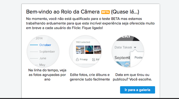 Flickr Rolo da C?mera, ainda em fase beta, com vers?o tamb?m em portugu?s (Foto: Reprodu??o/Flickr)