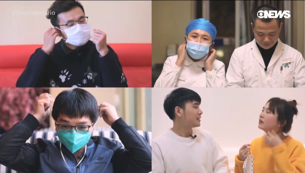 Moradores de Wuhan contam experiências após novo coronavírus modificar a vida da cidade — Foto: CGTN via GloboNews