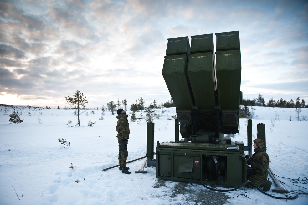 Sistema de defesa antiaérea NASAMS em Oslo, na Noruega, em foto de arquivo de 2010 — Foto: Soldatnytt/CC BY 2.0