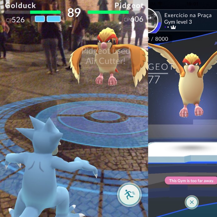 Entenda as batalhas de Pokémon Go e dicas para vencer (Foto: Reprodução/Felipe Vinha)