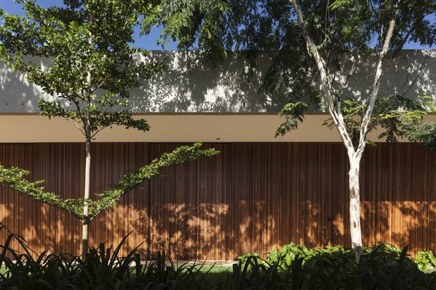 Integração com o verde e minimalismo são destaques desta casa  (Foto: aguirre arquitetura | 2018)
