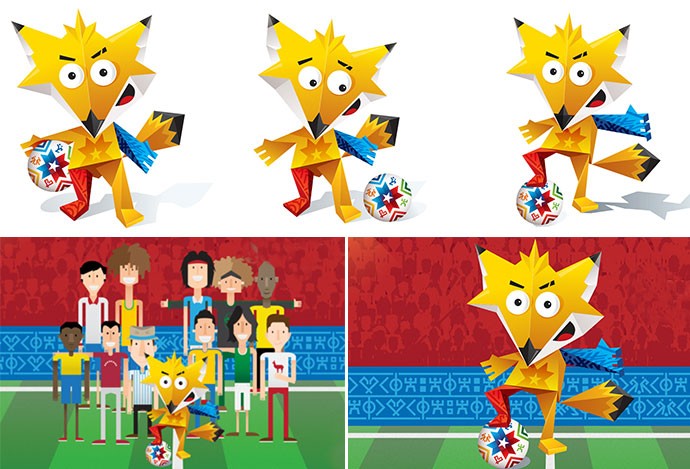 Montagem, Mascote copa América chile 2015 (Foto: Reprodução / Site Oficial)