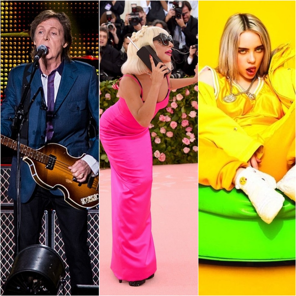 Paul McCartney, Lady Gaga e Billie Eilish cantam no festival One World: Together at Home — Foto: Divulgação