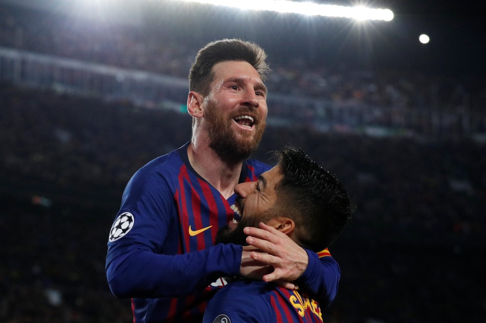 Messi Suárez gol Barcelona — Foto: Reuters