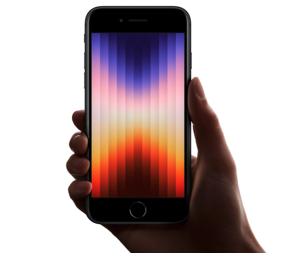 iPhone SE 2022 tem biometria por Touch ID — Foto: Divulgação/Apple