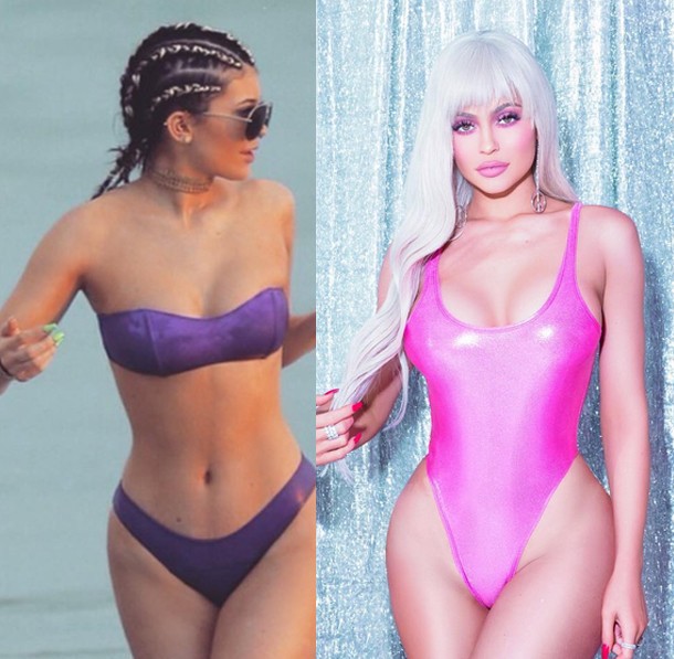 Kylie Jenner: antes e depois (Foto: Reprodução)