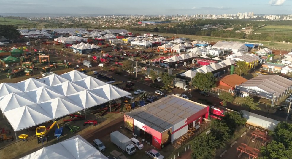 Agrishow durante a edição de 2019 em Ribeirão Preto (SP) — Foto: Reprodução/EPTV