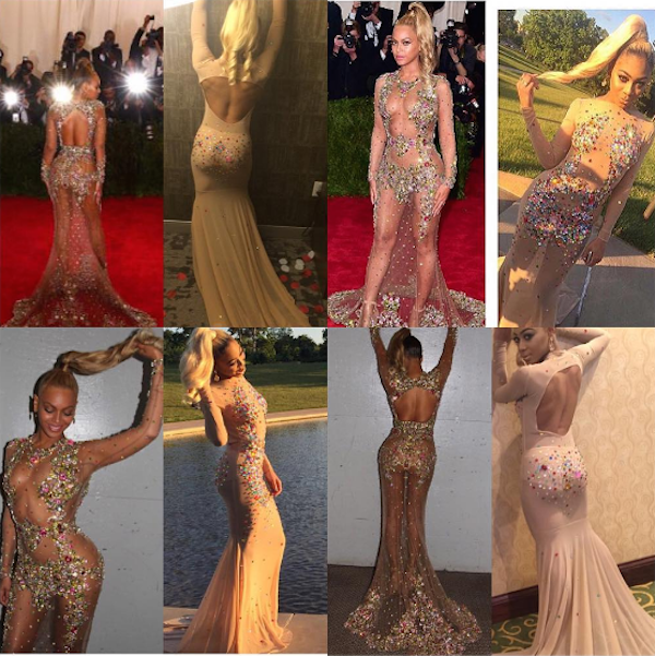 A jovem India Ross e seu vestido inspirado no look de Beyoncé (Foto: Instagram)