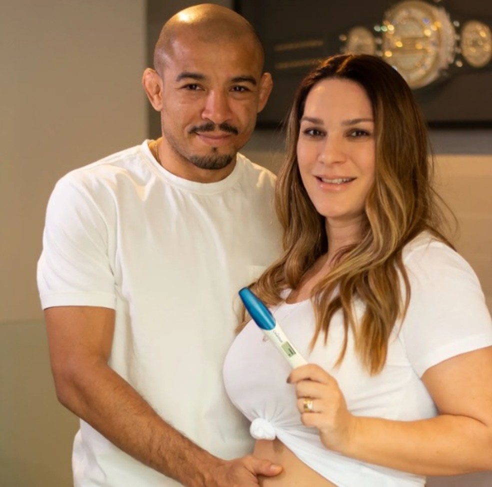 José Aldo Viviane Pereira gravidez — Foto: Reprodução / Instagram