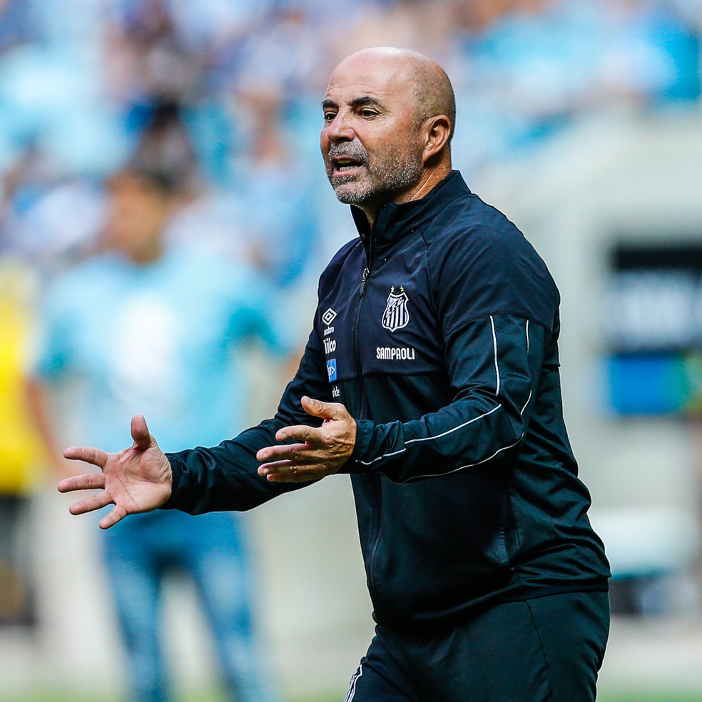 Jorge Sampaoli, técnico do Santos — Foto: Diego Vara/BP Filmes
