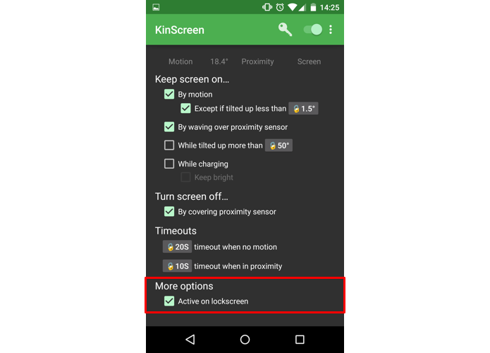 Ative o KinScreen também na tela de bloqueio (Foto: Reprodução/Paulo Alves)