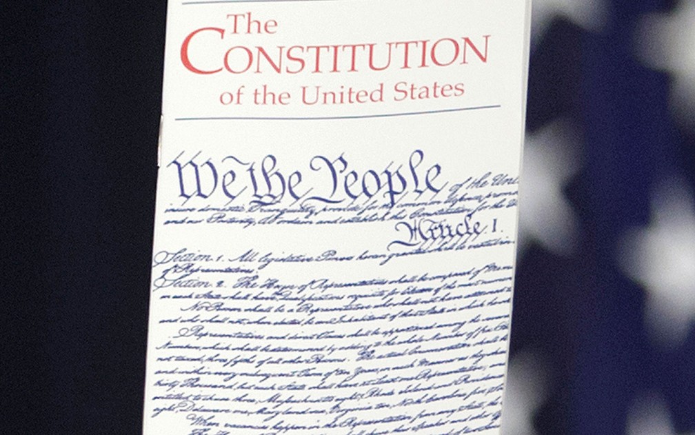 A 14ª Emenda à Constituição dos Estados Unidos foi ratificada em 1868 — Foto: AP Photo/J. Scott Applewhite