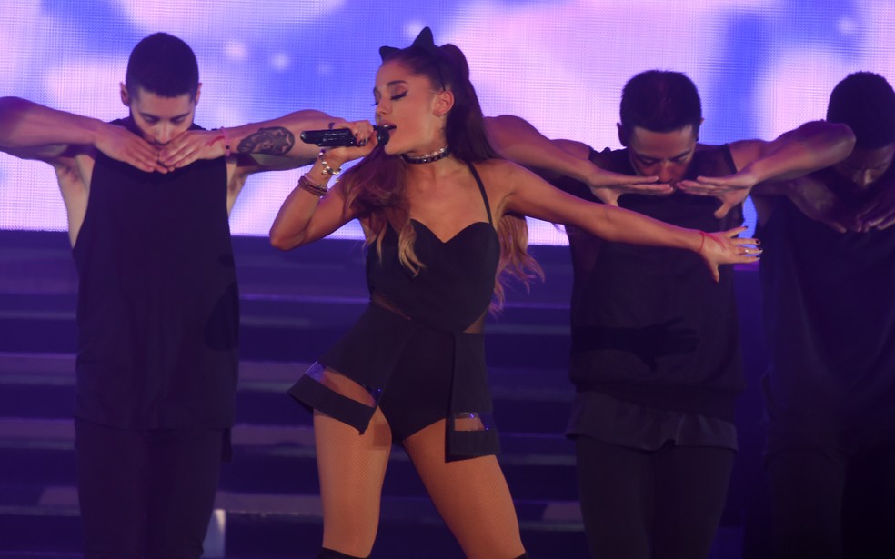 Ariana Grande em seu único show no Brasil, em 2015, no Allianz Parque, em SP (Foto: Flavio Moraes/G1)