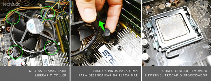 Cada tipo de cooler exige procedimentos diferentes para remoção (Foto: Adriano Hamaguchi/TechTudo)