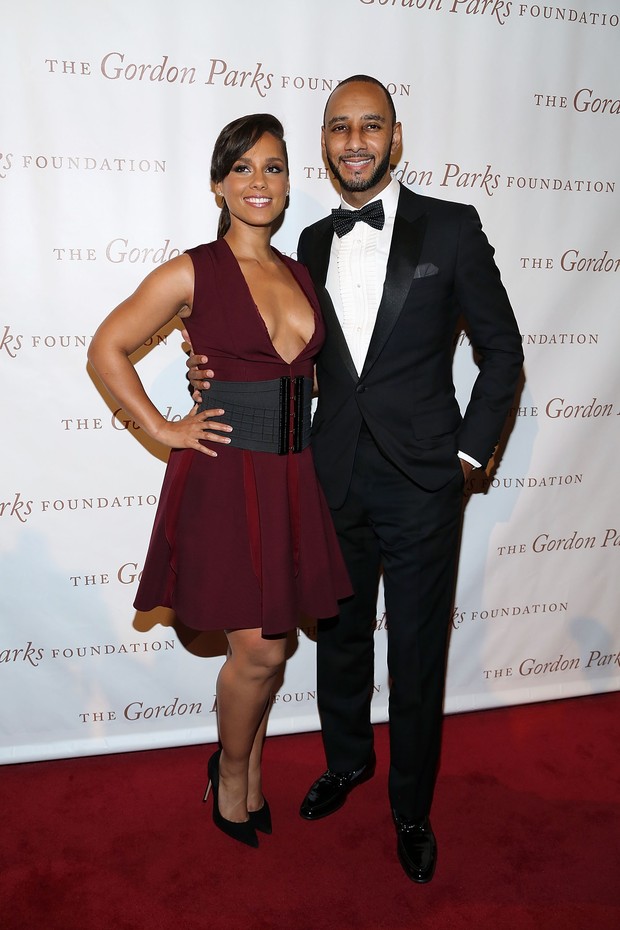 Alicia Keys e o marido, Swizz Beatz , em evento em Nova York, nos Estados Unidos (Foto: Monica Schipper/ Getty Images)