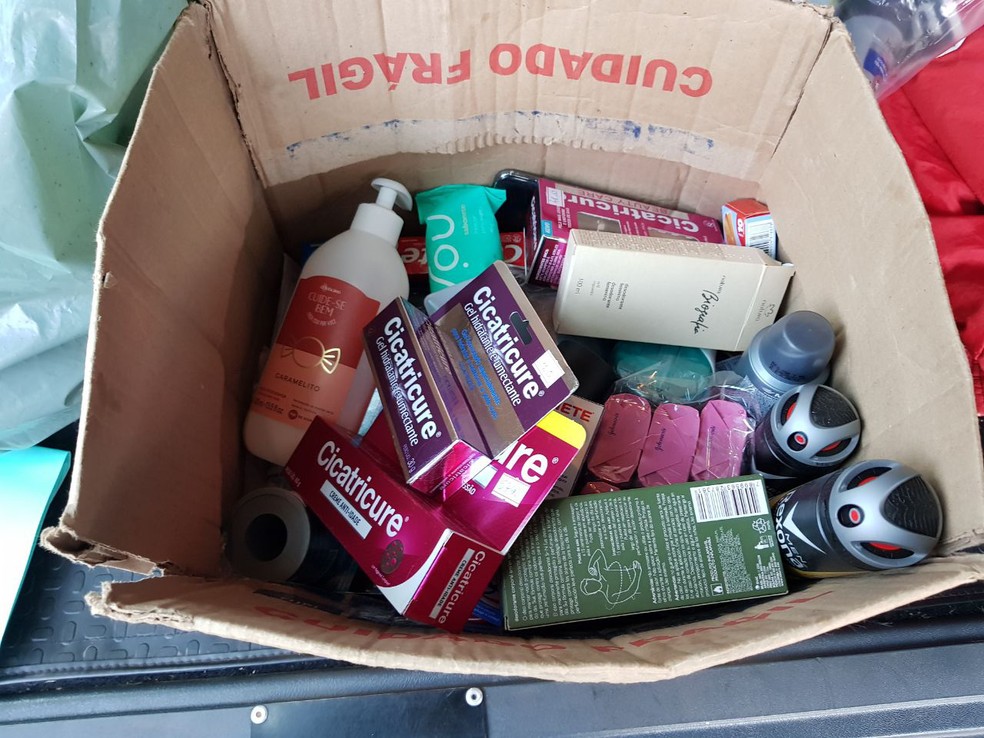 Produtos furtados de farmácias foram recuperados (Foto: Cedida/Polícia Civil)