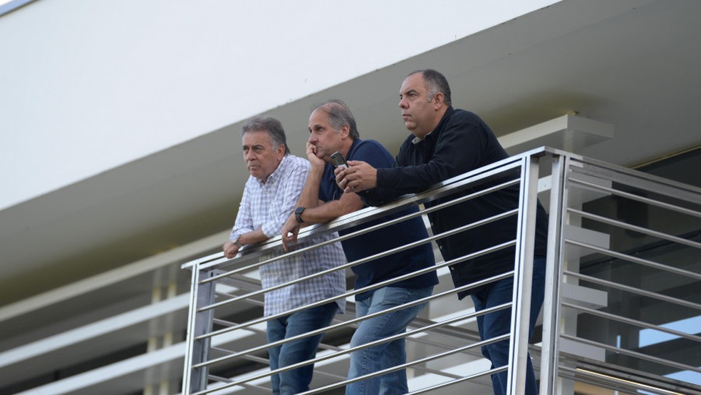 Pelaipe, Noval, Marcos Braz, diretoria, Flamengo — Foto: Alexandre Vidal / Flamengo