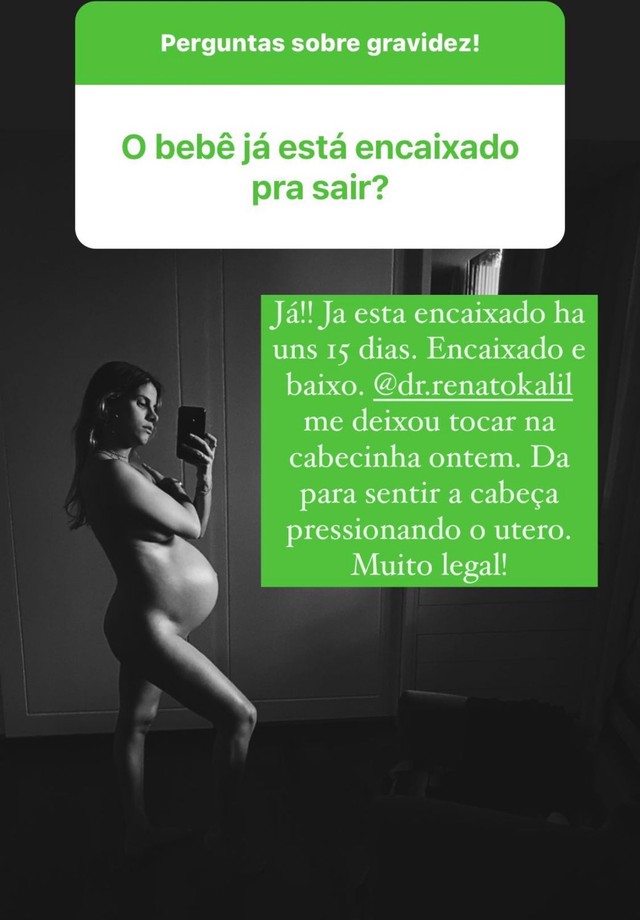 Com 40 semanas, Shantal Verdelho tenta técnicas naturais para induzir o parto (Foto: Reprodução/Instagram )