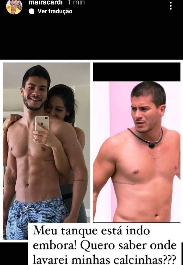 Maíra Cardi compara corpo de Arthur antes e durante BBB (Foto: Reprodução/Instagram)