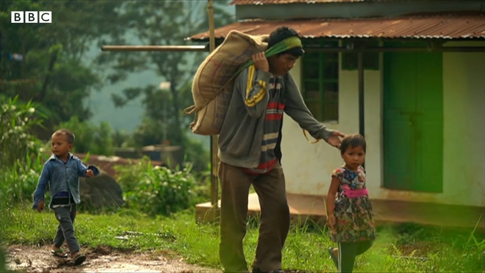 Vilarejo Kong Thong, na Índia, onde as pessoas são conhecidas por melodias — Foto: BBC News