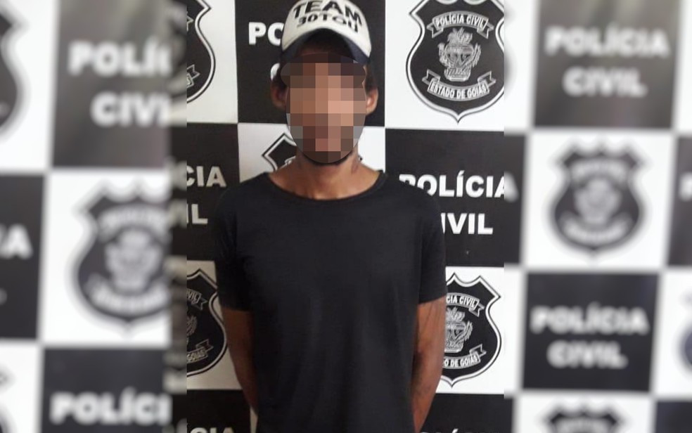 Jovem é suspeito de agredir a mulher e de machucar bebê durante discussão em Bom Jesus de Goiás — Foto: Divulgação/ Polícia Civil
