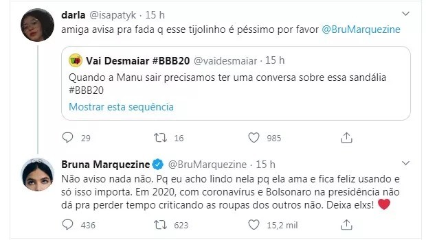 Bruna Marquezine defende amiga no Twitter (Foto: reprodução)