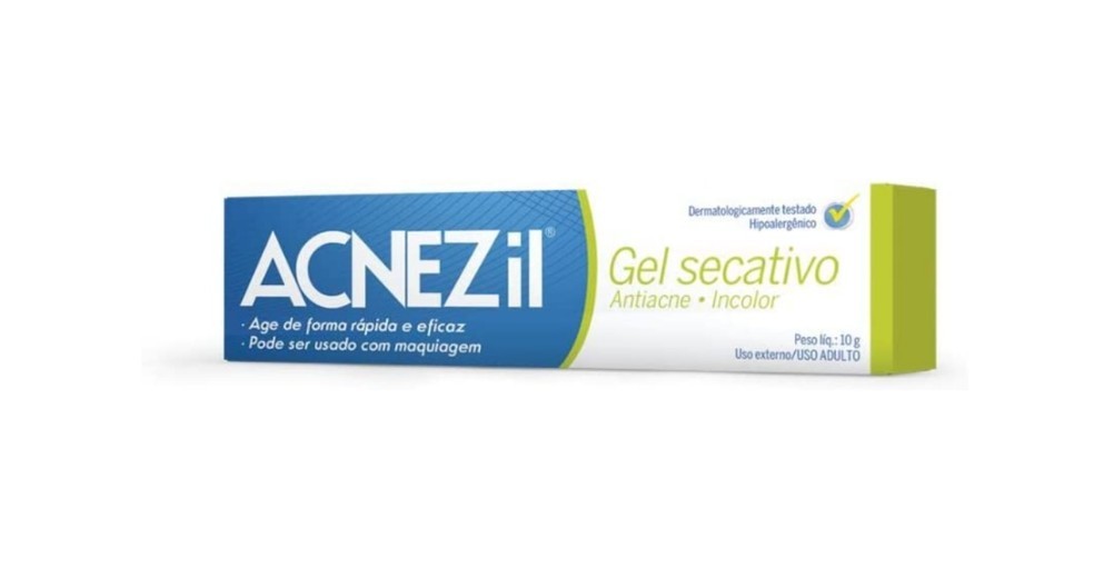 Gel secativo Acnezil é uma opção para quem procura um produto para limpeza diária — Foto: Reprodução/Amazon