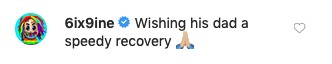 A resposta de Tekashi 6ix9ine a Chet Hanks (Foto: Instagram)
