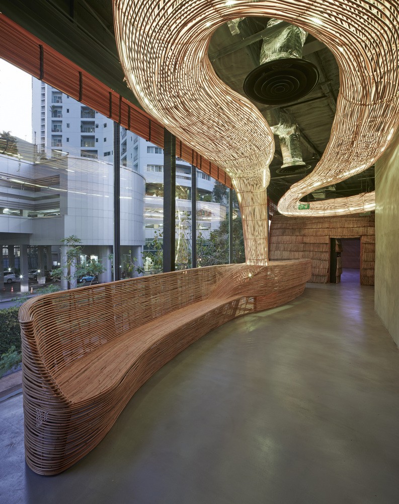 Sede de empresa de yoga é construída com materiais naturais e impressão 3D (Foto: Edmund Sumner)