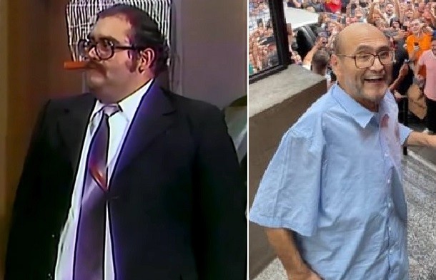 Antes e depois: Edgar Vivar, o Seu Barriga do seriado Chaves (Foto: Reprodução/Twitter)