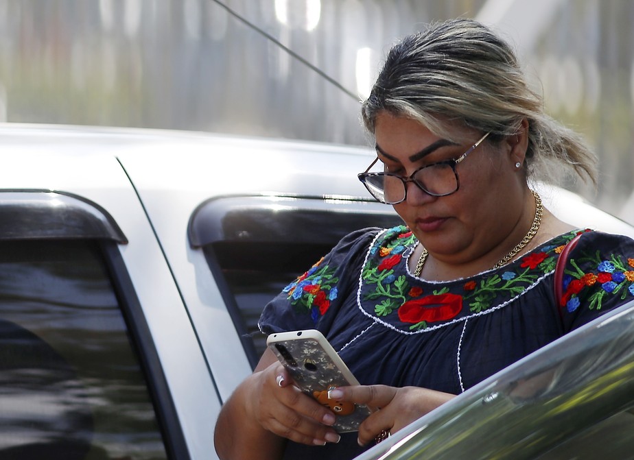 A viúva Andreia Ramos Corte, presa pela morte do companheiro, o motorista de aplicativo Alberto de Oliveira Gomes