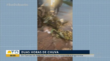 Chuva forte destrói muros em Formoso do Araguaia