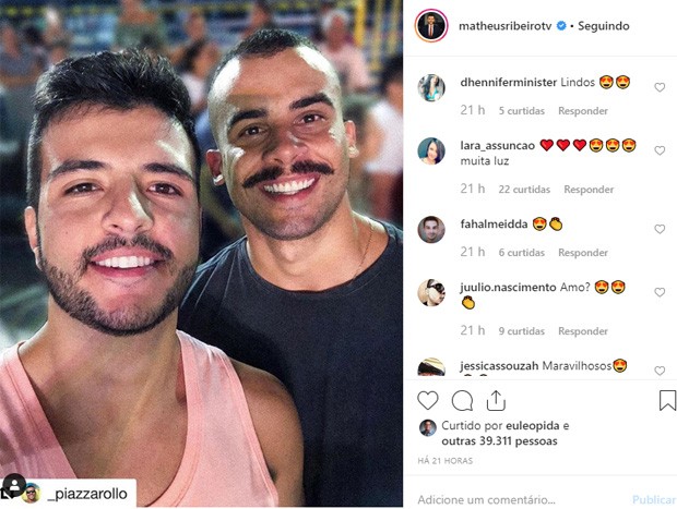 Matheus Ribeiro e Yuri Piazzarollo (Foto: Reprodução/Instagram)