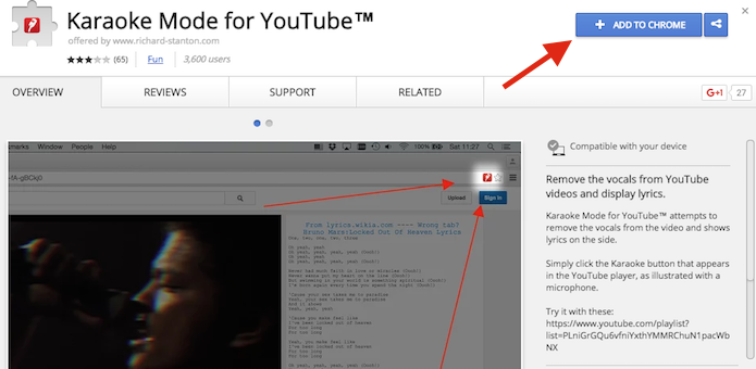 Instalando o Karaoke Mode for YouTube no Google Chrome (Foto: Reprodução/Marvin Costa)