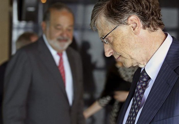 Bill Gates e Carlos Slim (Foto: Agência EFE)